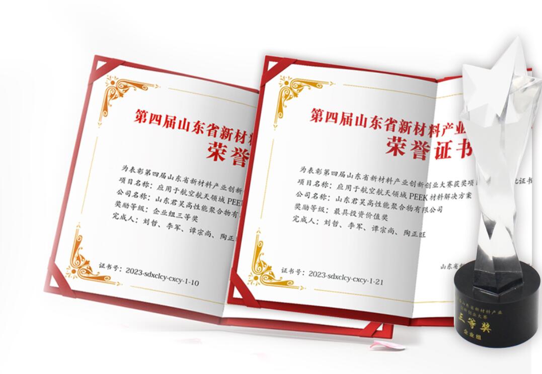 山東君昊榮獲山東省新材料產業(yè)創(chuàng)新創(chuàng)業(yè)大賽  企業(yè)組 “三等獎”及“投資價值獎”